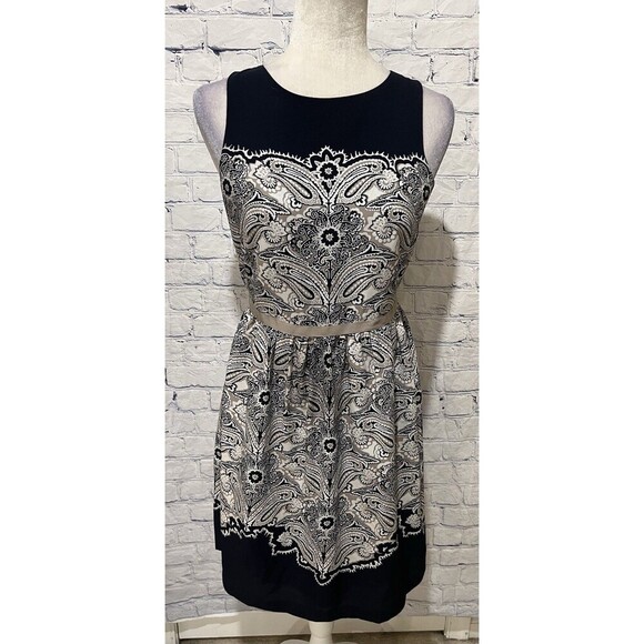 LOFT Dresses & Skirts - Ann Taylor Loft Dress Blue Multicolor Paisley Lined Sleeveless Career Casual 2P